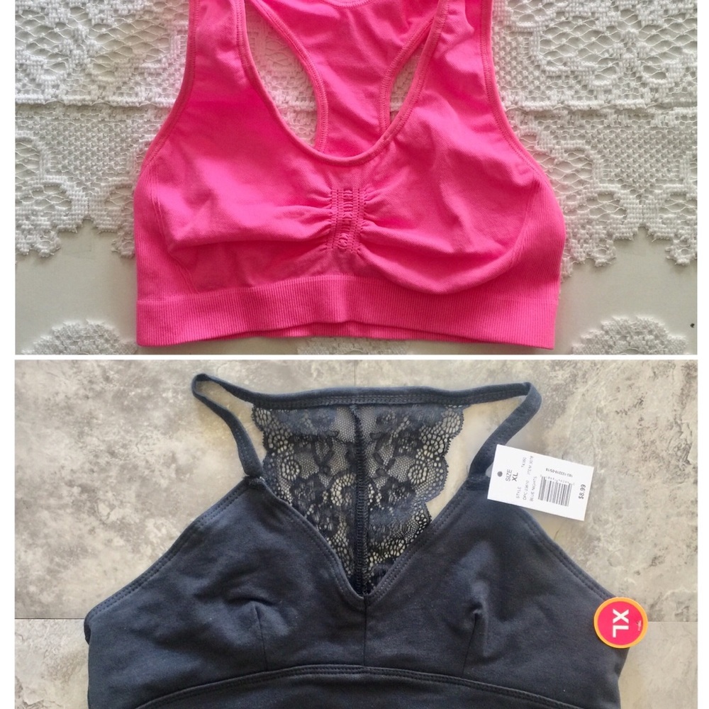 Girls’ bras, size XL, set of 2
